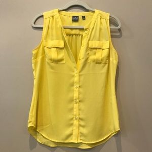 Yellow chiffon blouse